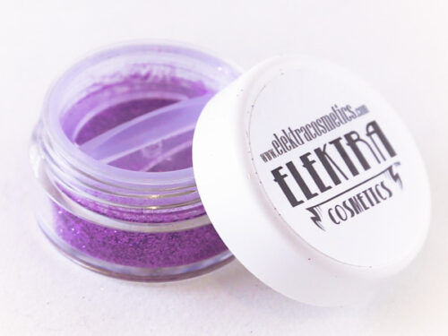 Elektra Cosmetics Lilac Microfine Glitter Jar with Open Lid