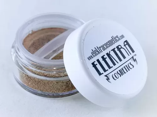 Elektra Cosmetics Pure Gold Microfine Glitter Jar with Open Lid