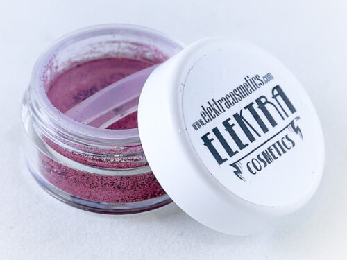 Elektra Cosmetics Rose Gold Microfine Glitter Jar with Open Lid