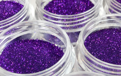 Elektra Cosmetics Purple Microfine Glitter Jars