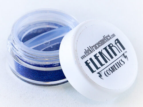 Elektra Cosmetics Sapphire AB Microfine Glitter Jar with Open Lid