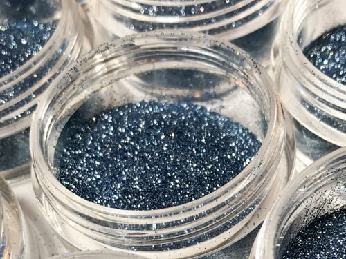 Slate Blue Microfine Glitter Microfine Glitter Biodegradable Glitter for Face and Body | Elektra Cosmetics