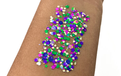 Mardi Gras Mambo #018 Chunky Glitter Gel Bolt Balm Elektra Cosmetics