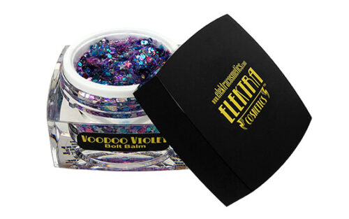 Elektra Cosmetics Voodoo Violet Bolt Balm Face and Body Chunky Glitter Gel