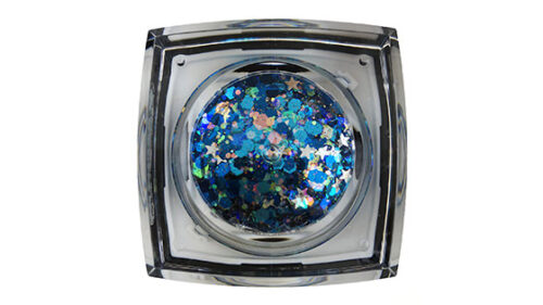 sapphire dream blue bolt balm cosmetic glitter gel bottom view