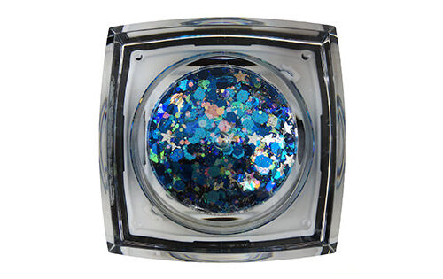 sapphire dream blue bolt balm cosmetic glitter gel bottom view