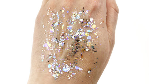 disco ball reflective bolt balm cosmetic glitter gel swatch