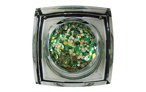 green goddess bolt balm cosmetic glitter gel bottom view