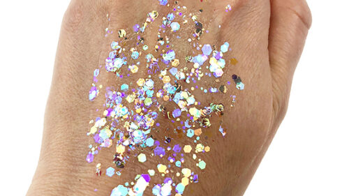 opal unicorn iridescent bolt balm cosmetic glitter gel swatch
