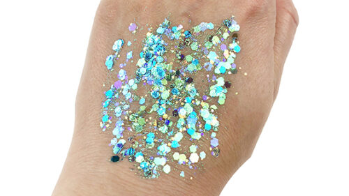 turquoise tonic bolt balm cosmetic glitter gel swatch