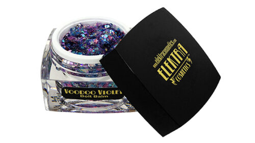 voodoo violet bolt balm cosmetic glitter gel frontal view