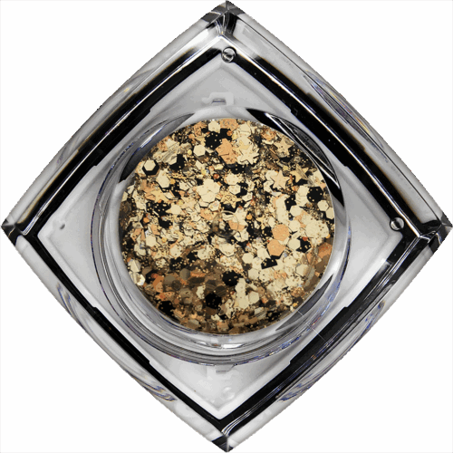 Black & Gold #009 Chunky Glitter Gel All Festivals Elektra Cosmetics