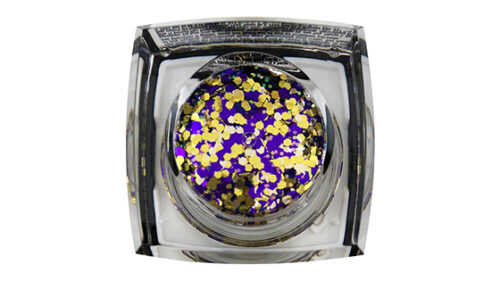 tiger stripes purple bolt balm cosmetic glitter gel bottom view