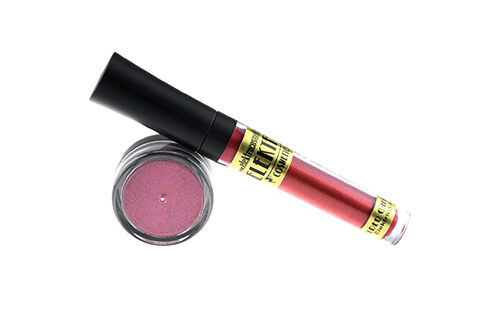 Elektra Cosmetics Gilded Garnet Lipstick + Microfine Glitter