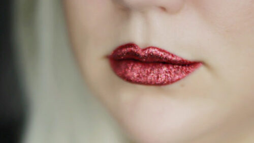 Elektra Cosmetics Radiant Red Lipstick with Microfine Glitter