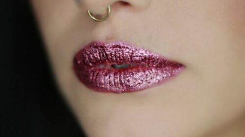 Elektra Cosmetics Golden Rouge Lipstick with Microfine Glitter