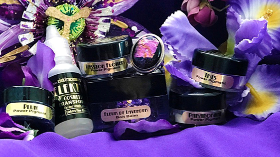 Elektra Cosmetics Purple Creative Capsule Glitter Package for Face and Body