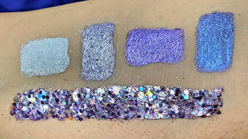 Elektra Cosmetics Purple Creative Capsule Glitter Package for Face and Body