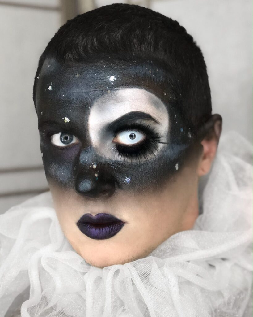Willy LaQueue Wearing Elektra Cosmetics Night Shades Creative Capsule