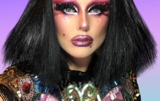 Tarah Cards Wearing Elektra Cosmetics Pink Creative Capsule