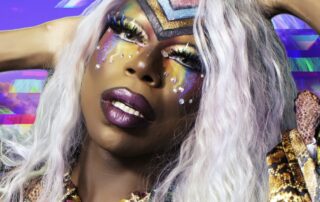 Laveau Contraire Wearing Elektra Cosmetics Pride Creative Capsule