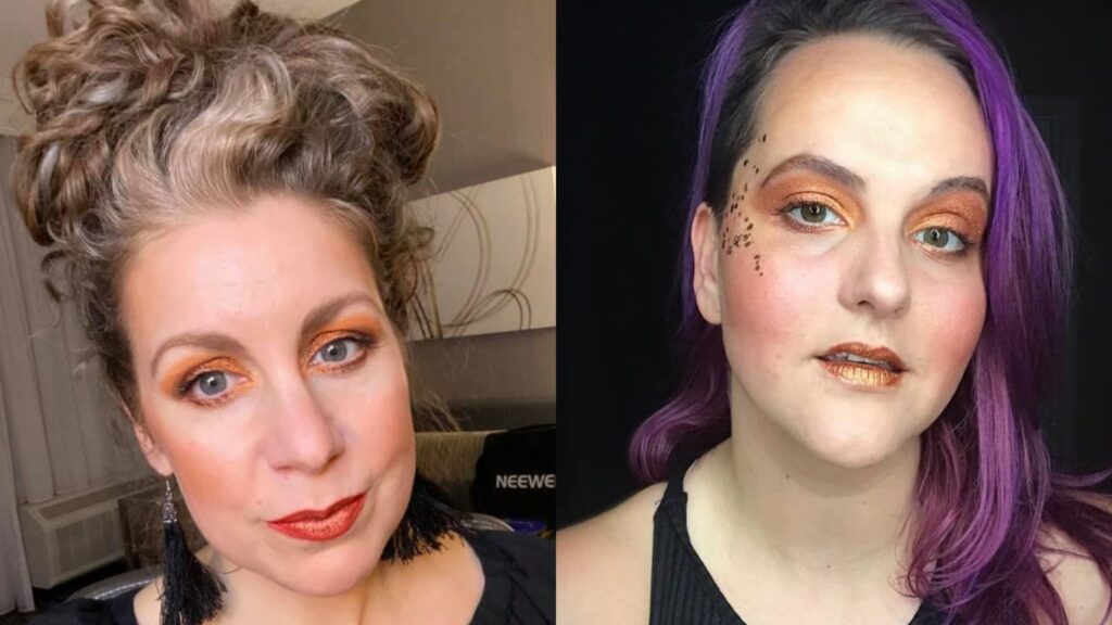 Danielle Smith and Katie East in Elektra Cosmetics Lewk Club The Pumpkin Spice Look