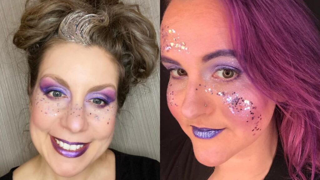 Danielle Smith and Katie East in Elektra Cosmetics Lewk Club Sugar Plum Fairies Look