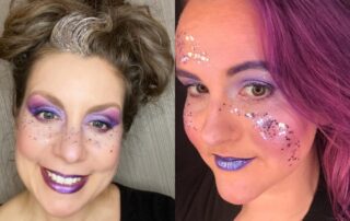 Danielle Smith and Katie East in Elektra Cosmetics Lewk Club Sugar Plum Fairies Look