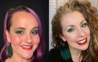 Danielle Smith and Katie East in Elektra Cosmetics Lewk Club The Holiday Look