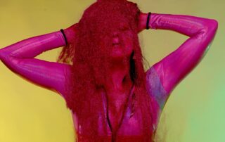 Danielle Smith with Elektra Cosmetics Eko Glitter Pour in Bowie Series Photoshoot by Josh Hailey