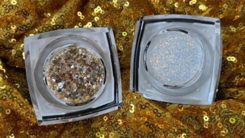 Elektra Cosmetics Fire Opal Bolt Balm Face and Body Chunky Glitter Gel and Shimmer Set