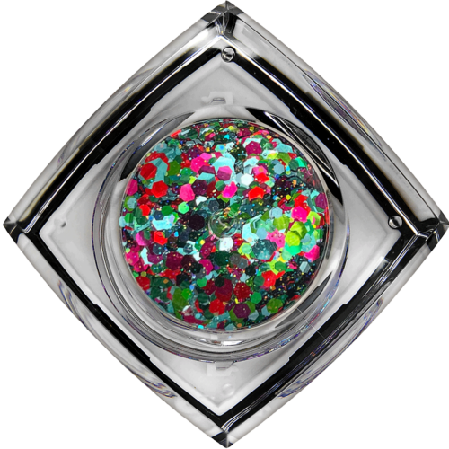 Merry and Bright #102 Chunky Glitter Gel Bolt Balm Elektra Cosmetics