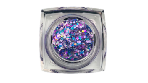 Elektra Cosmetics Bejeweled Lavender Bolt Balm Chunky Glitter Gel for Hair and Body