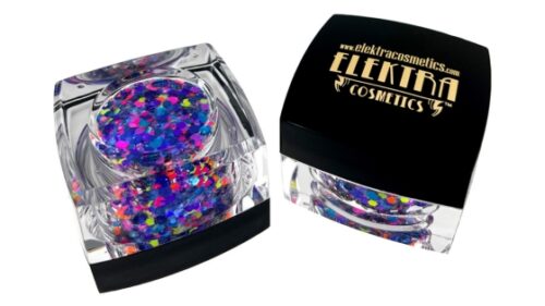 Elektra Cosmetics Cosmic Confetti Bolt Balm Chunky Glitter Gel for Hair and Body