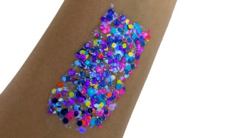 Elektra Cosmetics Cosmic Confetti Bolt Balm Chunky Glitter Gel for Hair and Body