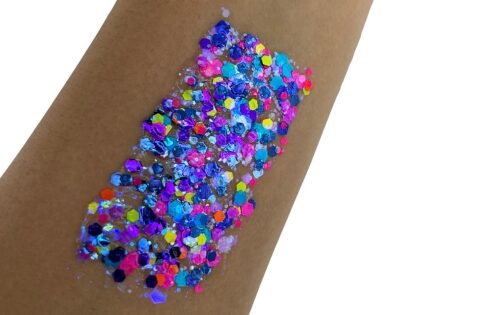 Cosmic Confetti #090 Chunky Glitter Gel All Festivals Elektra Cosmetics
