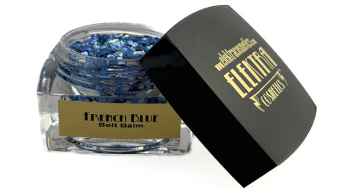Elektra Cosmetics French Blue Bolt Balm Chunky Glitter Gel for Hair and Body