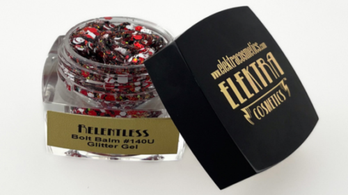 Elektra Cosmetics Relentless Bolt Balm Chunky Glitter Gel for Hair and Body