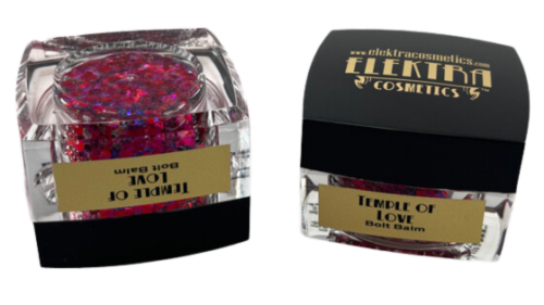 Elektra Cosmetics Temple of Love Bolt Balm Chunky Glitter Gel for Hair and Body