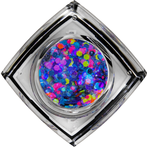 Cosmic Confetti #090 Chunky Glitter Gel All Festivals Elektra Cosmetics