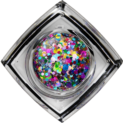 Pastel Rainbow #085U Chunky Glitter Gel Blacklight Reactive Elektra Cosmetics